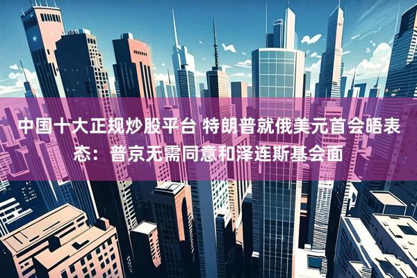 中国十大正规炒股平台 特朗普就俄美元首会晤表态：普京无需同意和泽连斯基会面